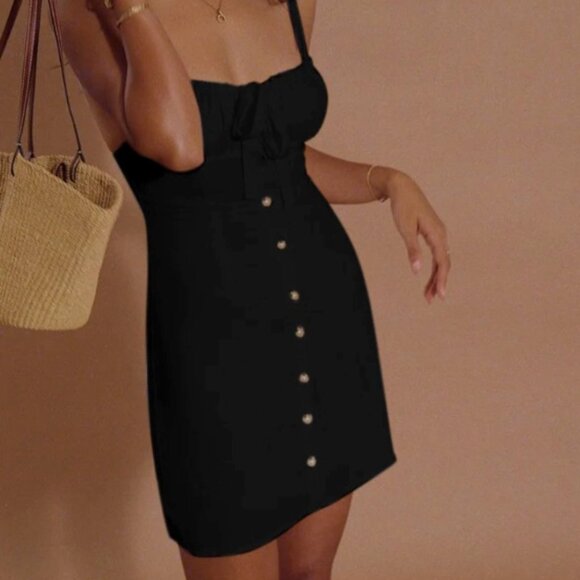 Commense Dresses & Skirts - Darling Linen Plain Mini Dress